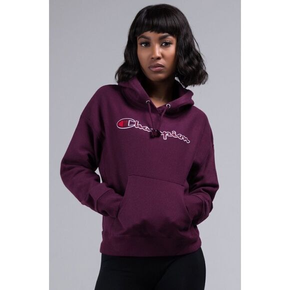CHAMPION REVERSE WEAVE HOODIE CHENILLE LOGO - Picture 4 of 11